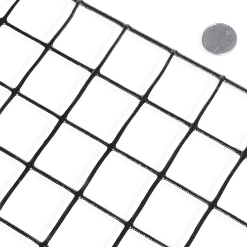 16 Gauge Black Vinyl Coated Welded Wire Mesh Size 1.5 inch by 1.5 inch 16 Gauge Black Vinyl Coated Welded Wire Mesh Size 1.5 inch by 1.5 inch
