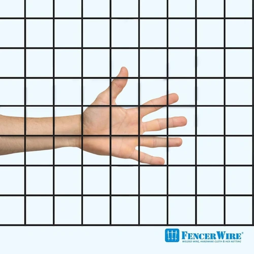 16 Gauge Black Vinyl Coated Welded Wire Mesh Size 1.5 inch by 1.5 inch