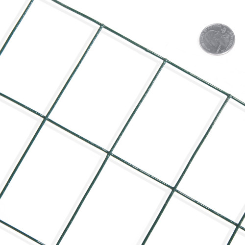 16 Gauge Green Vinyl Coated Welded Wire Mesh Size 2 inch by 3 inch 16 Gauge Green Vinyl Coated Welded Wire Mesh Size 2 inch by 3 inch