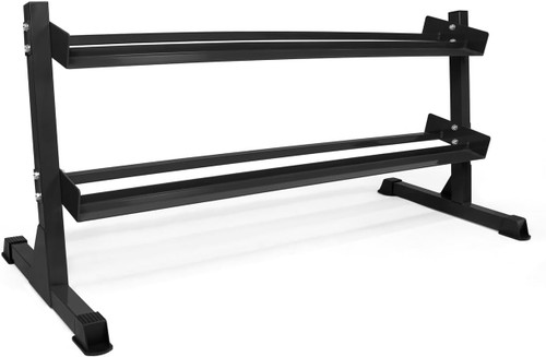 65" 2-Tier Dumbbell Rack for Storage 5-50LB 65" 2-Tier Dumbbell Rack for Storage 5-50LB