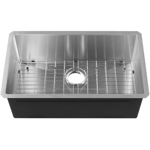 CAPHAUS Undermount Single Bowl 16 Gauge Stainless Steel Kitchen Sink, 30" CAPHAUS Undermount Single Bowl 16 Gauge Stainless Steel Kitchen Sink, 30"