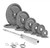 Olympic Weight Plates Set with 7 ft. Barbell & Spring Clips