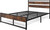 Metal Bed Frame with Modern Wood Headboard and Footboard
