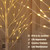 4/6/8 Feet, 48/72/96inch Full White Twinkling Pre-lit Birch Tree w/ LED Lights, Light Up Tree