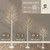 4/6/8 Feet, 48/72/96inch Full White Twinkling Pre-lit Birch Tree w/ LED Lights, Light Up Tree