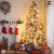Full Artificial Pre-Lit Snow Flocked Christmas Tree,  4.5ft / 6ft / 7.5ft