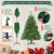 Full Artificial Holiday Pre-Lit Christmas Tree, 4.5ft / 6ft / 7.5ft