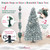 Pre-Hinged Snow Flocked Full Artificial Frosted White Fake Christmas Tree, 6ft / 7.5ft / 9ft