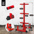 6 Posts Olympic Bumper Plate Storage Rack with 4 Barbell Holders for 2-Inch Bars