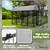 Heavy Duty Outdoor Dog Kennel w/Removable Grey Canopy Roof, Multiple Sizes