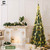 4.5 / 6 / 7.5 Feet Premium Full Artificial Pop Up Foldable Christmas Tree, Golden Ribbon