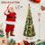 4.5 / 6 / 7.5 Feet Premium Full Artificial Pop Up Foldable Christmas Tree, Golden Ribbon