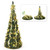 4.5 / 6 / 7.5 Feet Premium Full Artificial Pop Up Foldable Christmas Tree, Golden Ribbon