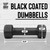 Black Neoprene Dumbbells wih Anti-slip Grip & Anti-roll Hexagon Shape, Sold by Pair