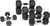 Rubber Encased 100LB(5, 10, 15, 20LB Pair) Hex Dumbbells with Rubber Grip Contoured Handle