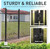 4FT Height X 4FT Width Heavy Duty Pinnacle Fence Gate with Lock Attachment, Multiple Options