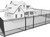 Heavy Duty Flat Top Fence Barrier Kit with 5FT Height X 8FT Width Panels, Fence, Gate, Posts & Connectors, Multiple Options