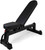 Commercial Grade 7 Position Utility Adjustable Bench with Wheels, Black