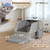 XL Enclosed Stainless Steel Cat Litter Box with Lid, High Sided Metal Litter Box w/ Scoop