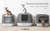 Detachable 3-in-1 Cat Litter Box with Lid, Large Anti-Leak Design, Includes Scoop, Cat Mat & Odor Filter
