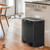 Black Dual Trash Can w/ Double Lid,30L+30L, 2 x 8 Gal