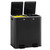 Black Dual Trash Can w/ Double Lid,30L+30L, 2 x 8 Gal