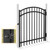 4FT Height x 4FT Width Heavy Duty Arched Decorative Fence Gate with Gate Lock, Multiple Options