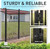 6FT Height x 4FT Width Heavy Duty Arched Decorative Fence Gate with Gate Lock, Multiple Options 