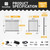 Heavy Duty Flat Top Fence Barrier Kit with 5FT Height X 6FT Width Panels, Flat Top Gate, Posts & Connectors, Multi-options