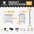 Heavy Duty Pinnacle Fence Barrier Kit with 6FT Height X 6FT Width Panels, Flat Top Gate, Posts & Connectors, Multi-options