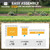 Heavy Duty Pinnacle Fence Barrier Kit with 6FT Height X 6FT Width Panels, Flat Top Gate, Posts & Connectors, Multi-options