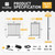 Heavy Duty Pinnacle Fence Barrier Kit with 6FT Height X 6FT Width Panels, Flat Top Gate, Posts & Connectors, Multi-options