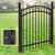 Heavy Duty Flat Top Fence Barrier Kit with 4FT Height X 6FT Width Panels, Arched Gate, Posts & Connectors, Multi-options