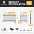 Heavy Duty Flat Top Fence Barrier Kit with 4FT Height X 8FT Width Panels, Pinnacle Gate, Posts & Connectors, Multi-options