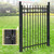 Heavy Duty Flat Top Fence Barrier Kit with 5FT Height X 8FT Width Panels, Pinnacle Gate, Posts & Connectors, Multi-options