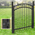 Heavy Duty Flat Top Fence Barrier Kit with 4FT Height X 8FT Width Panels, Arched Gate, Posts & Connectors, Multi-options