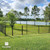 Heavy Duty Flat Top Fence Barrier Kit with 5FT Height X 8FT Width Panels, Arched Gate, Posts & Connectors, Multi-options
