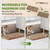 CAPHAUS Cat Scratcher Lounger, Reversible Scratcher, Durable & Long-Lasting, Large Cat Scratching Pad, Cat Scratching Board, Scratch Pad for Indoor Cats, 8 Pcs, Brown