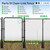 9 / 11.5 Gauge 4ft x 4ft Chain Link Gate Kit, Fits 52 in. Openings, 3 Colors (Silver / Black / Green)