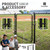  9 / 11.5 Gauge 6ft x 4ft Chain Link Gate Kit, Fits 52 in. Openings, 3 Colors (Silver / Black / Green)