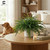 21" Artificial Boston Fern Plants with White Pots, Set of 2