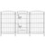 Decorative Garden Fence with Gate, 35.9"H x 23.6"W No Dig Dog Fence Outdoor for Yard Garden Patio
