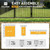 Heavy Duty Arc Fence Barrier Kit, Anti-Rust Metal Steel Fence with 5FT Height X 5FT Width Panels, Gate, Posts, Connectors
