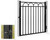 Heavy Duty Arc Fence Gate, 4FT Height x 4FT Width Outdoor Fence Gate
