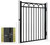 Heavy Duty Arc Fence Gate, 5FT Height x 4FT Width Outdoor Fence Gate