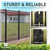 5FT Height X 5FT Width Heavy Duty Flat Top Fence Gate with Lock Attachment, Multiple Options