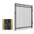 6FT Height X 5FT Width Heavy Duty Flat Top Fence Gate with Lock Attachment, Multiple Options