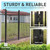 4FT Height X 5FT Width Heavy Duty Pinnacle Fence Gate with Lock Attachment, Multiple Options