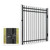 6FT Height X 5FT Width Heavy Duty Pinnacle Fence Gate with Lock Attachment, Multiple Options