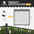 5FT Height X 5FT Width Heavy Duty Flat Top X-Pattern Fence Gate with Lock Attachment, Multiple Options